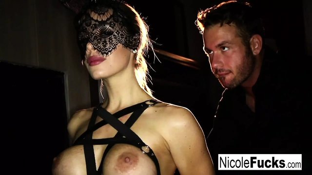 Nicole gets dominated by a big cock stud then gets creampied