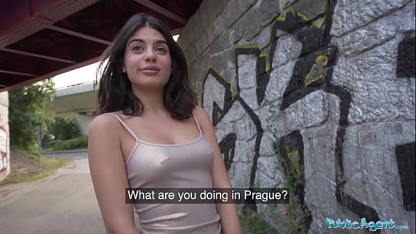 Public Agent - Hot brunette Italian babe having sex outdoors