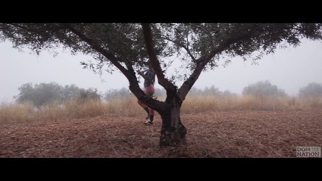 Beautiful PAWG gets ass punished and tied up for a piss drink in an olive grove