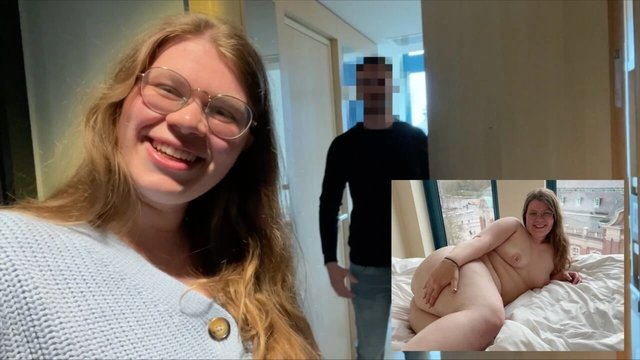 User meeting with chubby Lina. Impregnated by a stranger on her first hotel visit