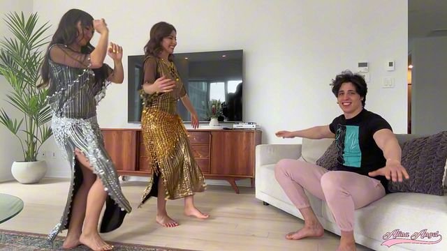Gattouz Fuck two Arabic Milf Alina Angel & Sasha Pearl الينا انجل وساشا المصرية يرقصوا وينتاكوا من يوسف خليل